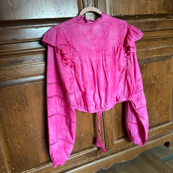 ALLISON NEW YORK | sara blouse | raspberry | size small - Picture 2 of 8